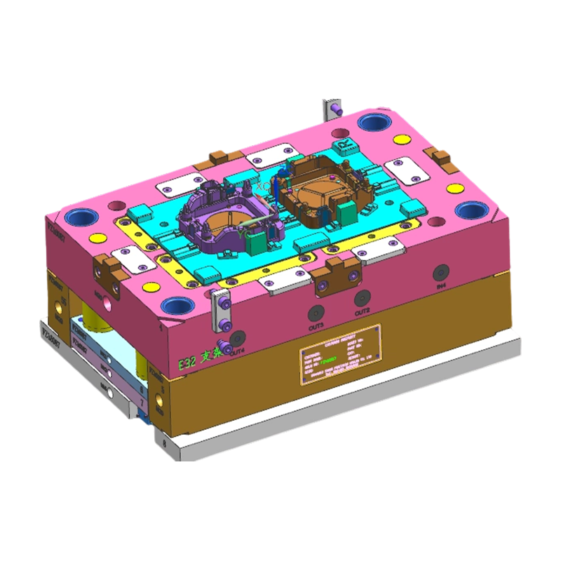 Spritzgussform für die Montage und Halterung von Kunststoff-Airbags im Automobilbereich