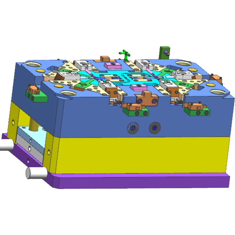 Kunststoff-4-Wege-Verbindungs-Spritzgussteile