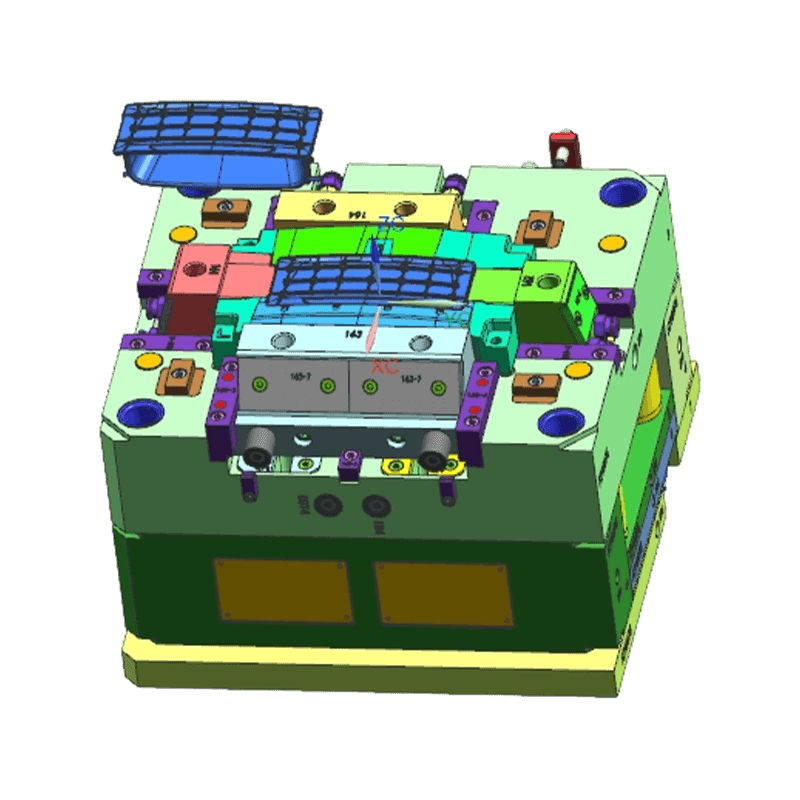 Klappbare Spritzgussform für Armaturenbrettaufbewahrung