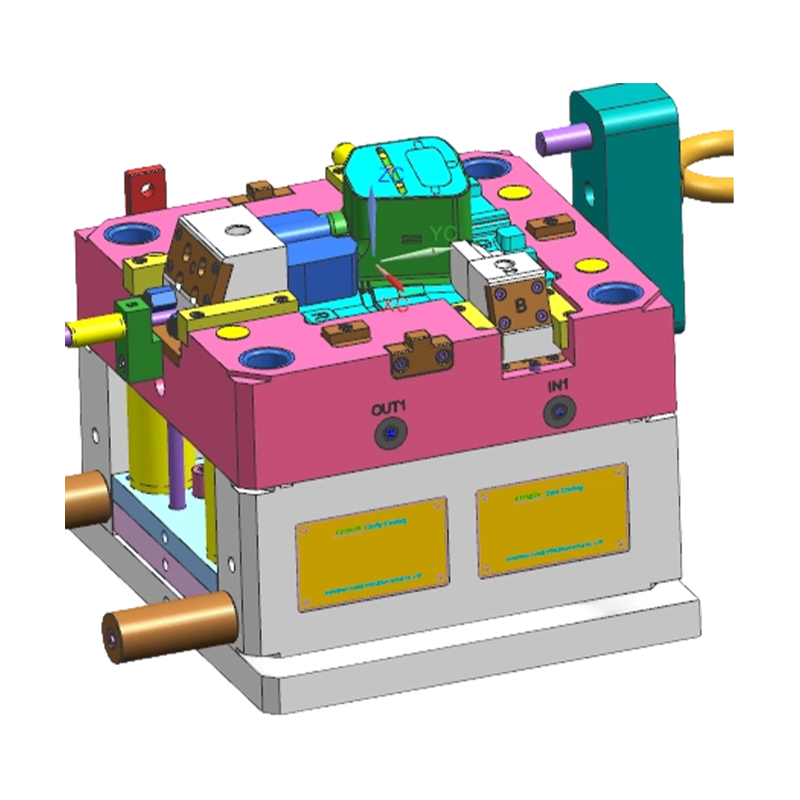 Spritzgussform für Kunststoffteile für Klimaanlagenentlüftungen in Kraftfahrzeugen