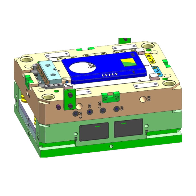 Laden der Pfahlschale mit Siebspritzgussform