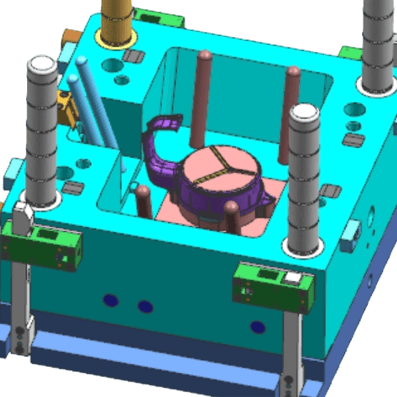 Spritzgussteil mit Warmwasserbereitergriff