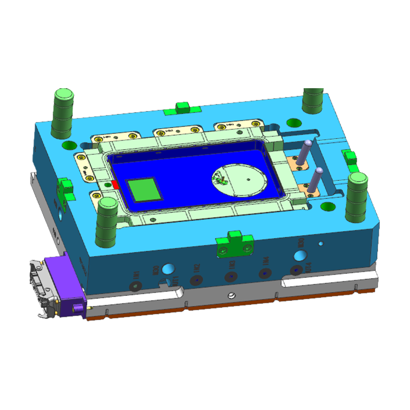 Laden der Pfahlschale mit Siebspritzgussform